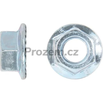 Matice Matice s přírubou M10 pevnost 8, ozubená pozink, DIN6923