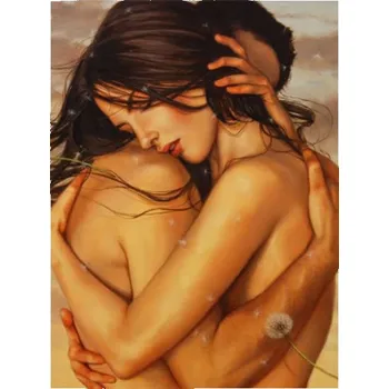 Diamantové malování Diamond painting - Milenci (50 x 70)