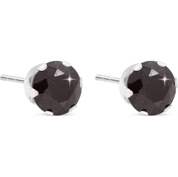 Náušnice biju Náušnice z chirurgické oceli, černý zirkon 1000697-1 Velikost náušnice: 4 mm