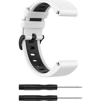 Chytré hodinky QuickFit silikonový dvojbarevný řemínek s přezkou 20mm Barevná varianta: Bílo-Černý