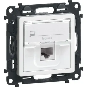 Elektrická zásuvka Legrand VALENA LIFE Datová zásuvka 1XRJ45 BÍLÁ s konektorem Linkeo 5E UTP /75C5UB1/