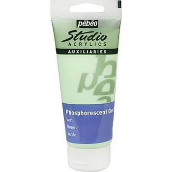 Speciální výtvarná barva Fosforeskující gel Pébéo Studio Acrylic, 114 - Modrý