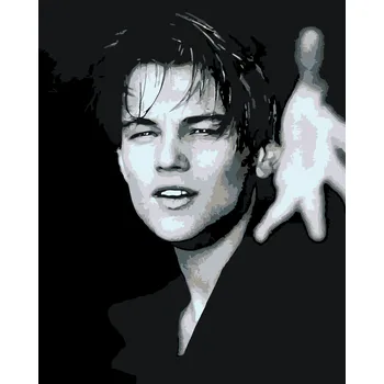 ZUTY Malování podle čísel - LEONARDO DICAPRIO Rozměr: 40x50 cm, Rámování: vypnuté plátno na rám