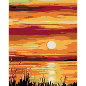 ZUTY Malování podle čísel - VÝCHOD SLUNCE Rozměr: 80x100 cm, Rámování: vypnuté plátno na rám