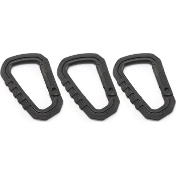 Airsoft FMA Univerzální plastové D karabiny 8cm (3ks) - černá