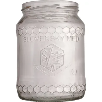 Sklenice Sklenice Včela s Nápisem Slovenský Med - 0.72 bezbarevná T.O.82