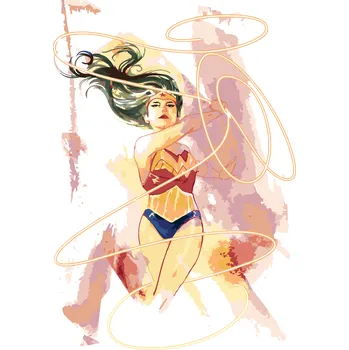 ZUTY Malování podle čísel - MALOVANÁ WONDER WOMAN IV Rozměr: 40x50 cm, Rámování: bez rámu a bez vypnutí plátna