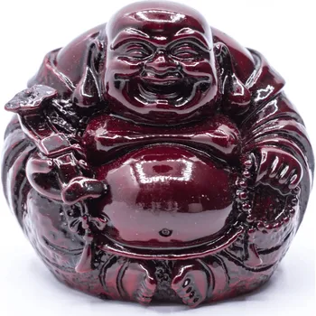 Aroma lampa Milujeme Kameny Smějící se Buddha hojnosti - soška Feng shui - vínová - velká 361171