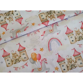 Růžové království - bavlněné plátno, šíře 160cm