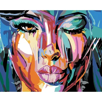 ZUTY Malování podle čísel - POMALOVANÁ KRÁSKA Rozměr: 40x50 cm, Rámování: bez rámu a bez vypnutí plátna