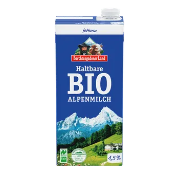 Mléko Bio trvanlivé alpské mléko polotučné 1,5% 1L, BGL