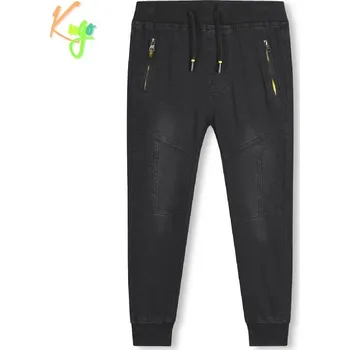 Chlapecké kalhoty Chlapecké riflové tepláky - kalhoty KUGO CK0906, černé