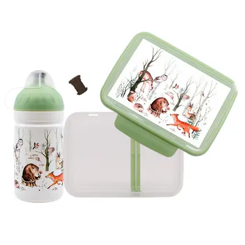 R&B Mědílek Zdravá lahev 500 ml + Zdravá sváča set, lesní zvířátka