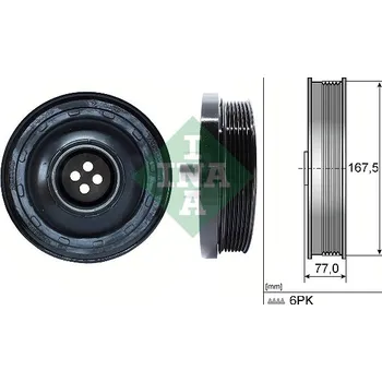 Řemenice, klikový hřídel INA 544 0137 10