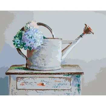 ZUTY Malování podle čísel - KVĚTINY V KONVICI Rozměr: 40x50 cm, Rámování: vypnuté plátno na rám