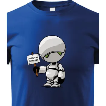 Chlapecké tričko Dětské tričko Marvin Robot, Barva Modrá, Velikost 110 cm/4 roky, Canvas Dětské tričko Bezvatriko.cz 2084
