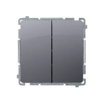 vypínač SIMON Basic BMW6/2L.01/43 Přepínač dvojitý střídavý, s orientačním LED podsvětlením, řazení 6+6 So,