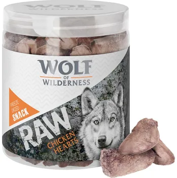 Pamlsek pro psa 4 x 70 g Wolf of Wilderness - mrazem sušené prémiové pamlsky - Kuřecí srdce