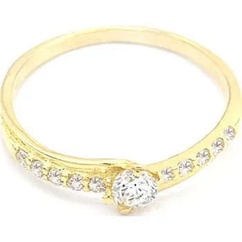 Prsten Zlatý prsten se zirkony 1,45g