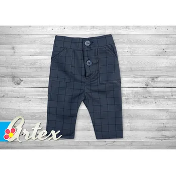 Chlapecké kalhoty Chlapecké kalhoty společenské modré káro A40