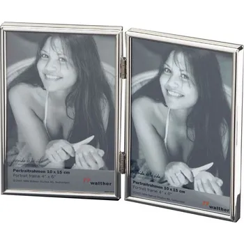 Rám na obraz Walther ANTONIA Silver rámeček pro 2x foto 13x18 cm