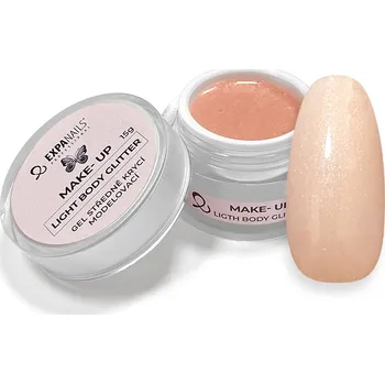 Umělé nehty UV/LED gel Make up - Light Body glitter 15 g