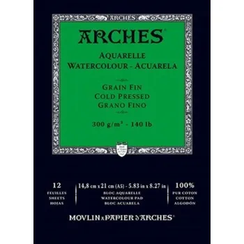 Umělecký papír Arches skicák na akvarel - za studena lisovaný, A4 - 21x29,7 cm