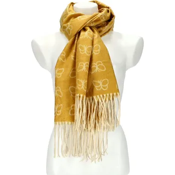Šála Dámská žlutá teplá dlouhá zimní šála 196x67 cm
