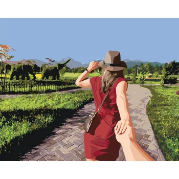 ZUTY Malování podle čísel - ŽENA V ZAHRADĚ Rozměr: 40x50 cm, Rámování: bez rámu a bez vypnutí plátna