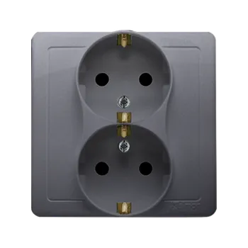 Elektrická zásuvka SIMON Basic BGSZ2Z/21 Dvojzásuvka typu Schuko s clonkami 16 A, 250 V~, šroubové svorky, béžová