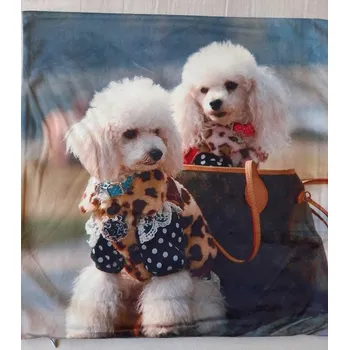 Povlak na dekorativní polštářek Fotonávlek, povlak na polštářek Pejsci v tašce