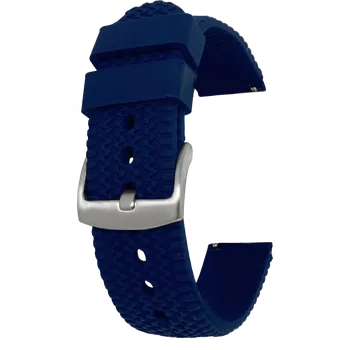 Řemínek na hodinky LAVVU Modrý strukturovaný silikonový řemínek na hodinky LS01L Šířka řemínku: 20mm