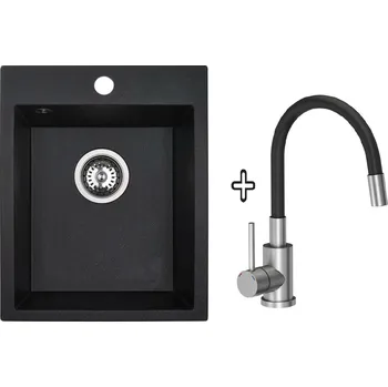 Vodovodní baterie LAVEO LH10 ČERNÁ + FLEXI BATERIE