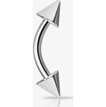 Piercing Titanový piercing banánek s hroty 5ks :: 1,2 x 8 mm