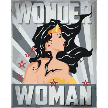 ZUTY Malování podle čísel - WONDER WOMAN HVĚZDA II Rozměr: 40x50 cm, Rámování: bez rámu a bez vypnutí plátna