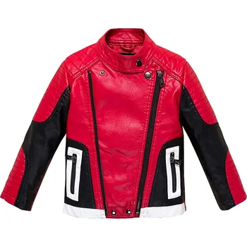 Chlapecká motocyklová bunda Barva: Červená, Velikost: 164/13-14 let