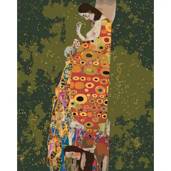ZUTY Malování podle čísel - NADĚJE II (G. KLIMT) Rozměr: 40x50 cm, Rámování: bez rámu a bez vypnutí plátna