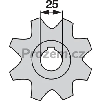 Auto-moto Řetězové kolo pro John Deere, 8 zubů, 114/25 mm, Z10997, Z10032