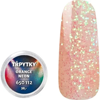 Třpytky - Oranžové neon
