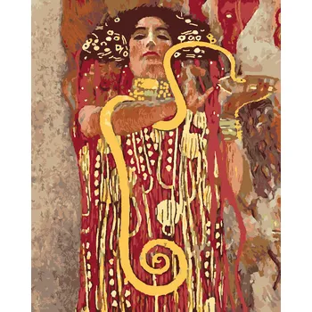 ZUTY Malování podle čísel - HYGEIA (G. KLIMT) Rozměr: 40x50 cm, Rámování: bez rámu a bez vypnutí plátna