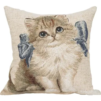 Povlak na dekorativní polštářek Gobelínový povlak Kotě