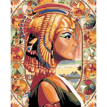 ZUTY Malování podle čísel - KRÁLOVNA EGYPTA Rozměr: 40x50 cm, Rámování: vypnuté plátno na rám