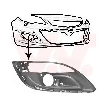 Nárazník Větrací mřížka, nárazník VAN WEZEL 3753594