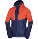 Northfinder Pánská bunda hybridní zateplená KASHTON, oranžová, S