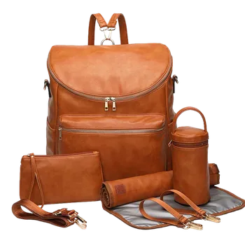 Přebalovací taška MXM Přebalovací batoh na kočárek - Hnědý