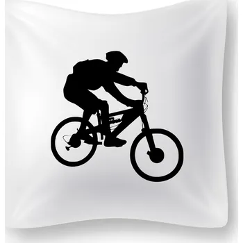 Dekorativní polštářek Polštářek - Koláč cyklista