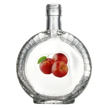 Láhev Láhev Slivovice Bricol - 0.35 bezbarevná + pryskyřicový obtisk tři jablka s lístkem červené