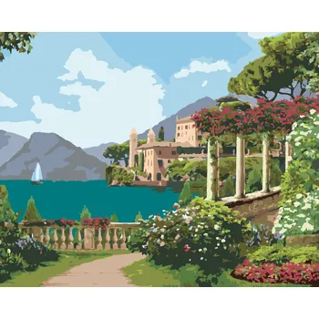 ZUTY Malování podle čísel - KRÁSNÉ POBŘEŽÍ V ITÁLII Rozměr: 40x50 cm, Rámování: bez rámu a bez vypnutí plátna