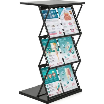 Černý skládací stolek 6xA4 - černá deska