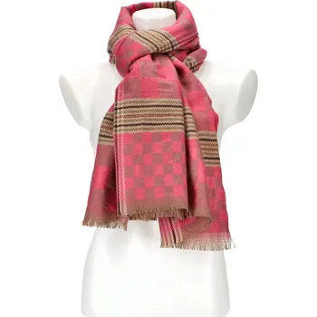 Šála Dámská růžová teplá dlouhá zimní šála 194x71 cm